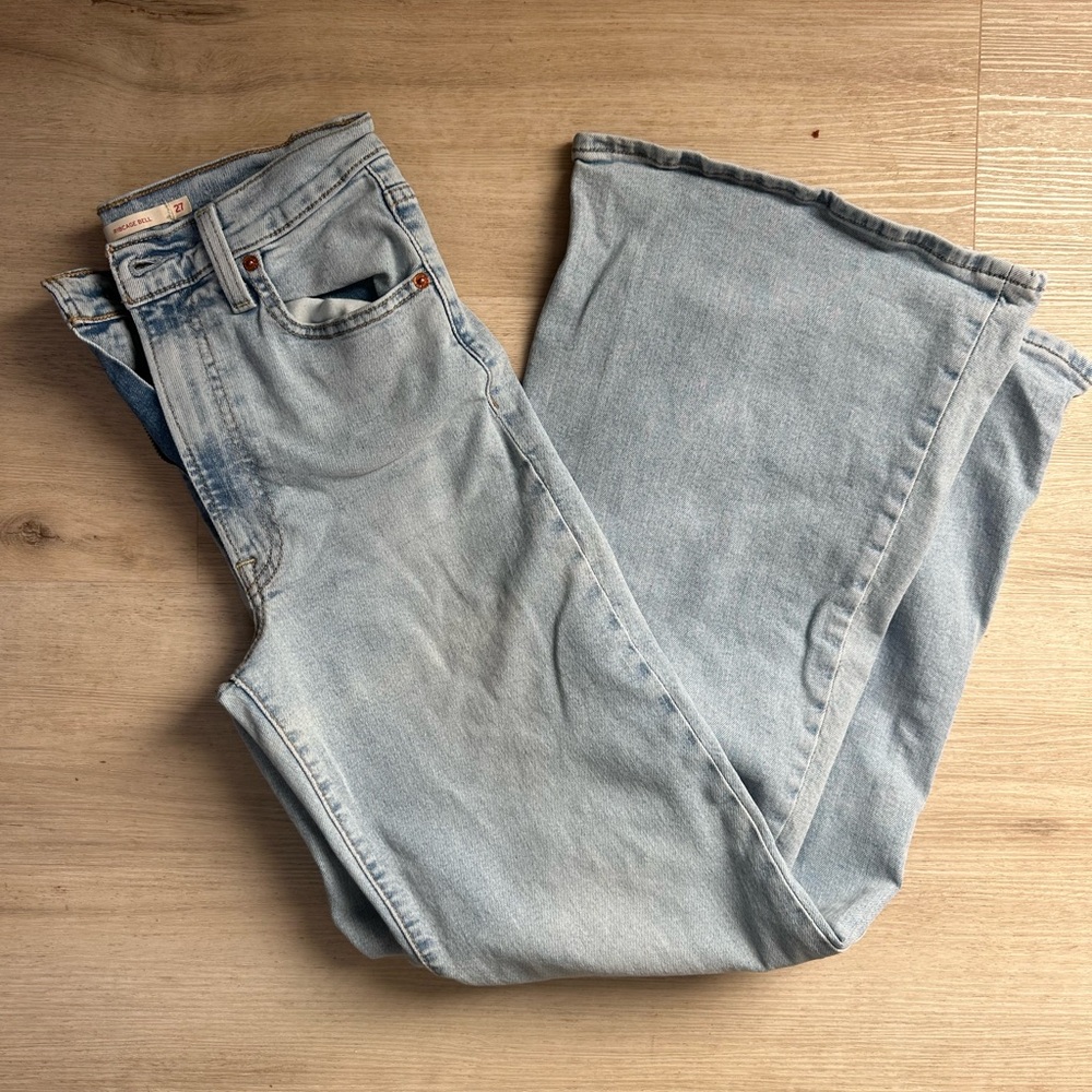 LEVIS Ribcage Bell - Light Blue Denim Jeans